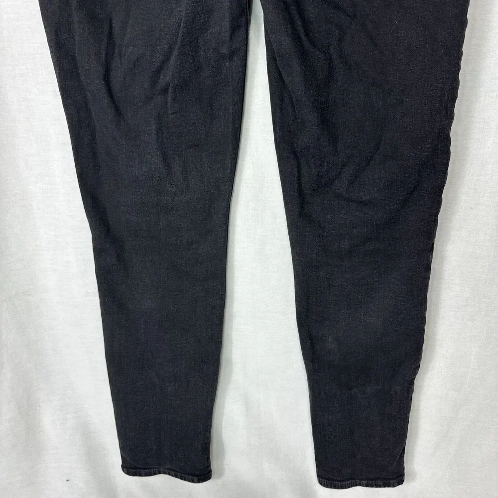 Hudson Jeans‎ Women's 32 Black Natalie Super Skinny Mid Rise Stretch Ankle